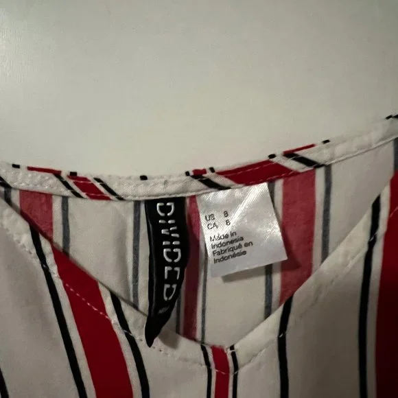 h&m divided striped romper - Picture 2 of 2